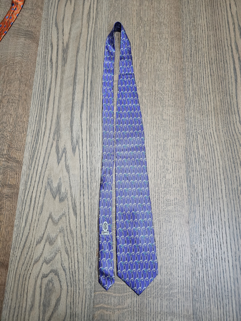 Faberge Men's Purple Patterned 100% Silk Tie No 086